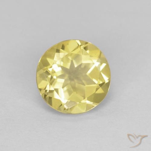 Berilo Amarelo Toscana Natural 1.23ct, Redondo, VVS-VS