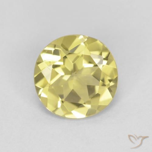 1.05ct Natural Luz amarela Berilo, Redondo, VVS