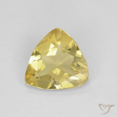 0.96ct Natural amarelo médio Berilo, Trilhão, VVS