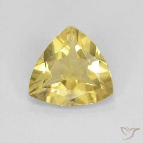 1.34ct Natural amarelo médio Berilo, Trilhão, VVS