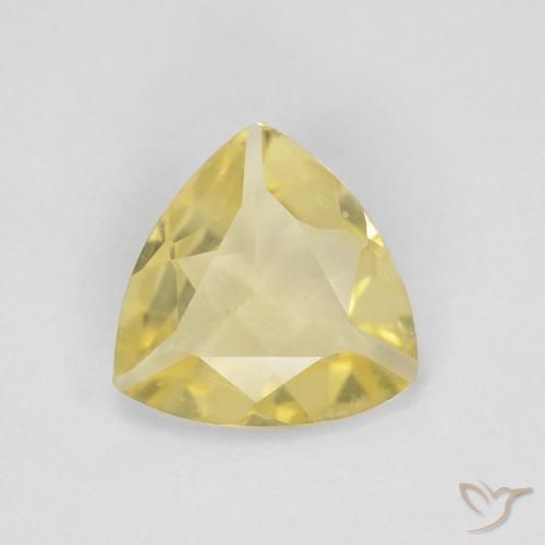 0.75ct Natural amarelo médio Berilo, Trilhão, VVS