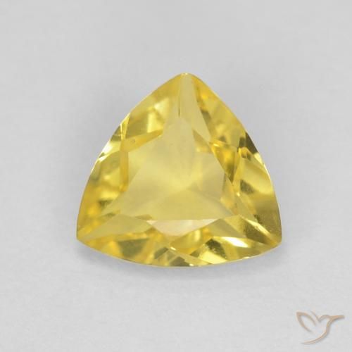 0.92ct Natural Amarelo Toscana Berilo, Trilhão, VVS