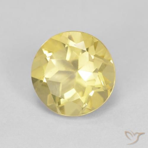 Berilo Amarelo claro Natural 1.42ct, Redondo, VS