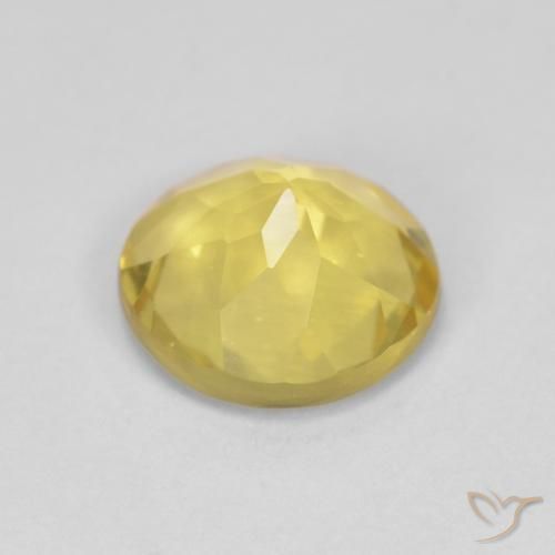 Berilo Amarelo claro mel Natural 1.54ct, Redondo, VS