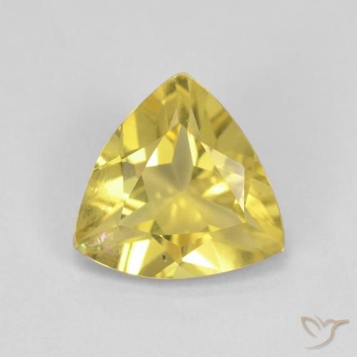 1.26ct Natural Medium Light-Yellow Berilo, Trilhão, VS