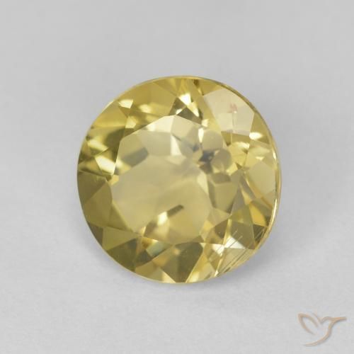 1.58ct Natural Amarelo Toscana Berilo, Redondo, VS