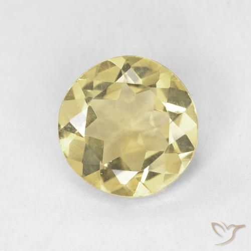 1.40ct Natural amarelo quente Berilo, Redondo, VVS-VS