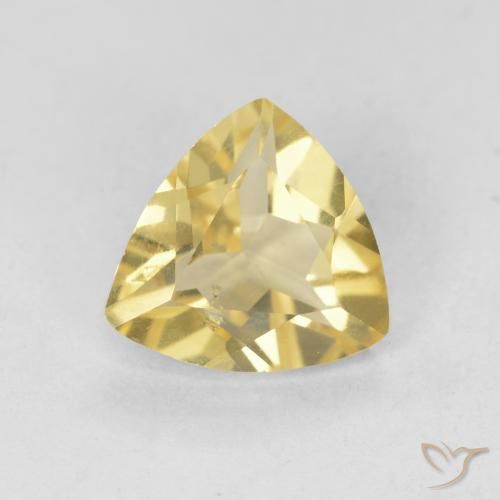 1.29ct Natural Luz amarela Berilo, Trilhão, VVS-VS