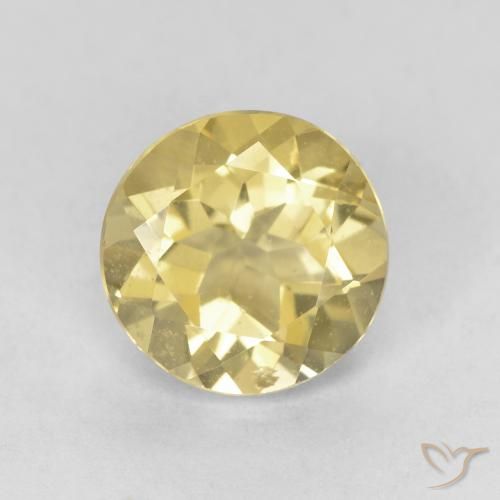 1.75ct Natural Luz amarela Berilo, Redondo, VS