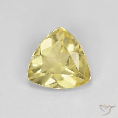 0.82ct Natural Medium Light-Yellow Berilo, Trilhão, VS