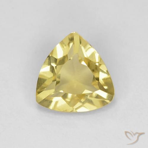 0.92ct Natural amarelo suave Berilo, Trilhão, VVS-VS
