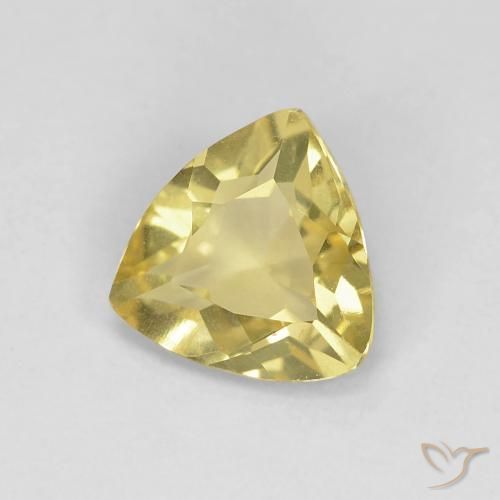 Berilo amarelo suave Natural 0.92ct, Trilhão, VVS-VS