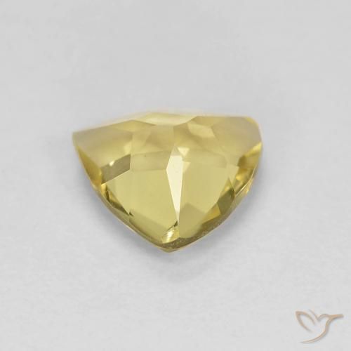 Berilo amarelo suave Natural 0.92ct, Trilhão, VVS-VS