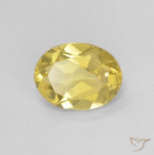 Berilo amarelo médio Natural 1.17ct, oval, VS