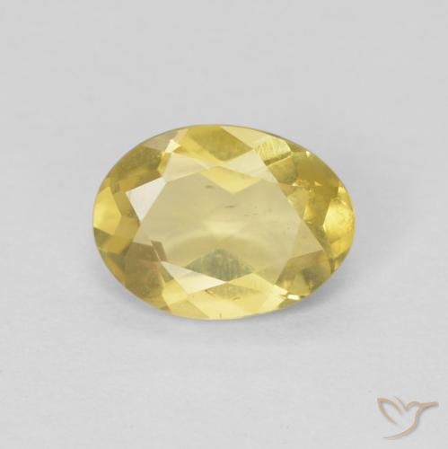 1.07ct Natural amarelo médio Berilo, oval, VS
