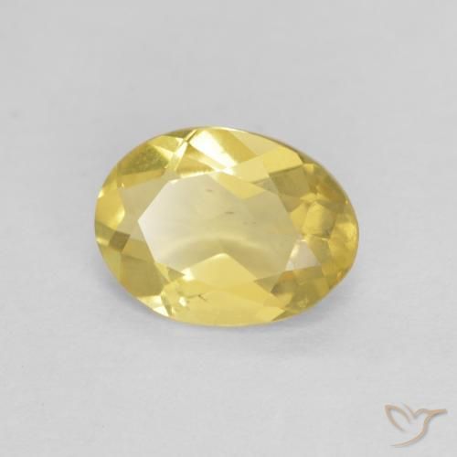 Berilo amarelo médio Natural 1.07ct, oval, VS