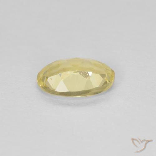 Berilo Amarelo Dijon muito claro Natural 0.64ct, oval, VS