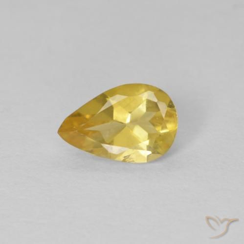 Berilo Laranja Dourada Natural 0.50ct, Formato de pêra, VS
