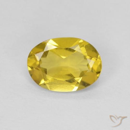 1.01ct Natural amarelo médio Berilo, oval, VS