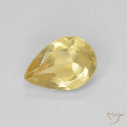 Berilo Luz Dourada Natural 0.97ct, Formato de pêra, VVS