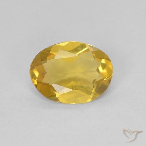 0.94ct Natural Amarelo escuro Berilo, oval, VVS