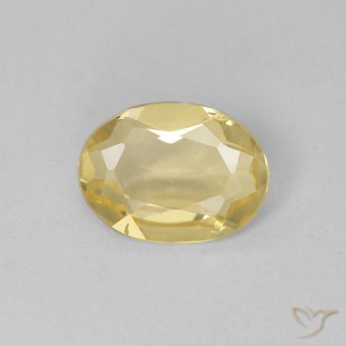 0.80ct Natural Luz Dourada Berilo, oval, VVS