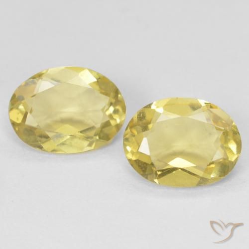 Pedras preciosas de Berilo Luz amarela natural de 2.05 ct, oval, VVS-VS