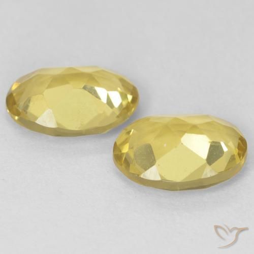 Pedras preciosas de Berilo Luz amarela natural de 2.05 ct, oval, VVS-VS