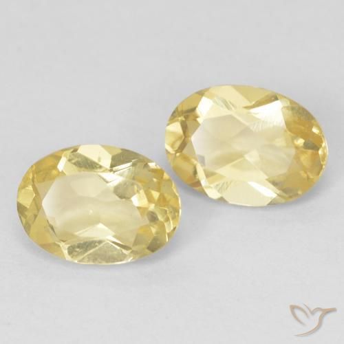 Pedras preciosas de Berilo Luz amarela natural de 1.37 ct, oval, VS