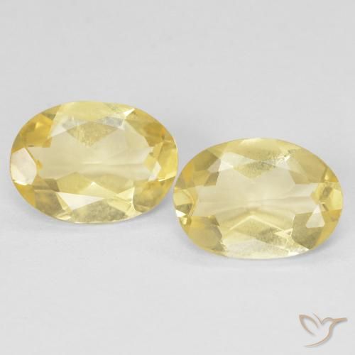 Pedras preciosas de Berilo Luz amarela natural de 1.84 ct, oval, VVS-VS