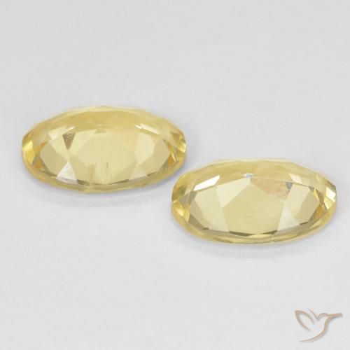 Pedras preciosas de Berilo Luz amarela natural de 1.84 ct, oval, VVS-VS