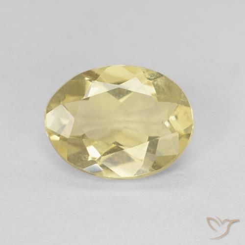 1.45ct Natural Amarelo Dijon muito claro Berilo, oval, VVS