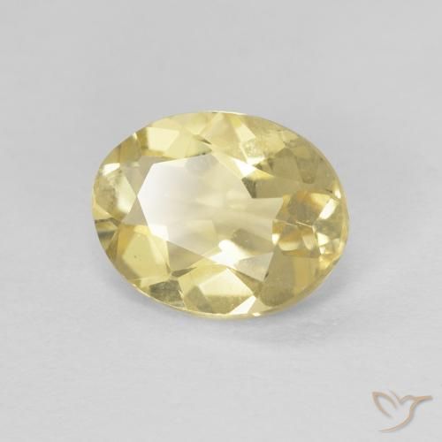Berilo Amarelo Dijon muito claro Natural 1.45ct, oval, VVS