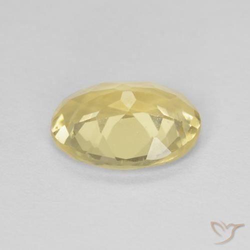 Berilo Amarelo Dijon muito claro Natural 1.45ct, oval, VVS