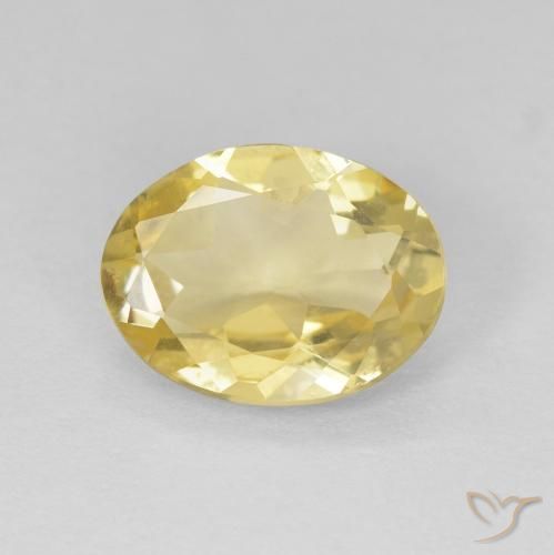 1.40ct Natural Luz amarela Berilo, oval, VVS