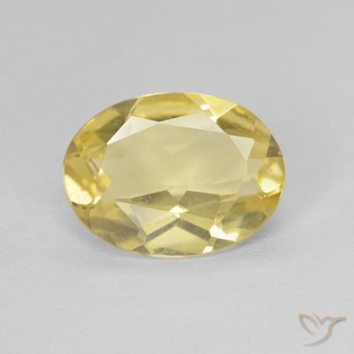 1.42ct Natural Luz amarela Berilo, oval, VVS