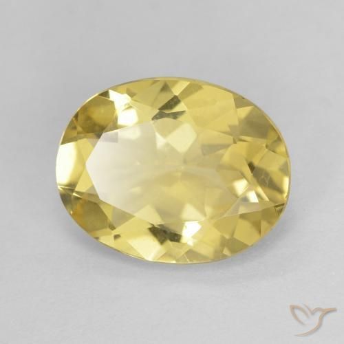 2.08ct Natural Amarelo Terroso Claro Berilo, oval, VVS