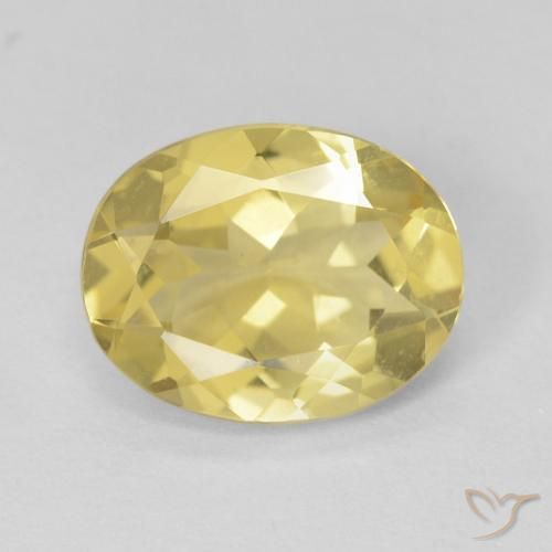 Berilo Amarelo Terroso Claro Natural 2.08ct, oval, VVS