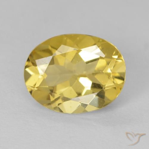 2.22ct Natural Luz amarela Berilo, oval, VVS