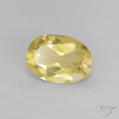 Berilo Amarelo claro Natural 0.63ct, oval, VVS