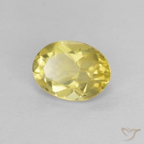 Berilo Amarelo Dijon muito claro Natural 0.82ct, oval, VVS