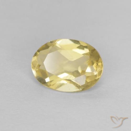 0.67ct Natural Luz amarela Berilo, oval, VVS