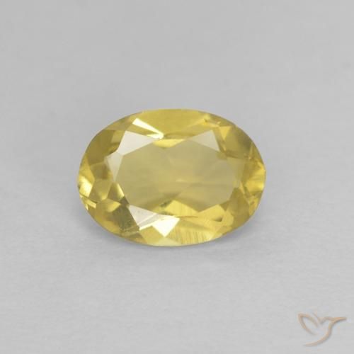 0.62ct Natural amarelo médio Berilo, oval, VVS
