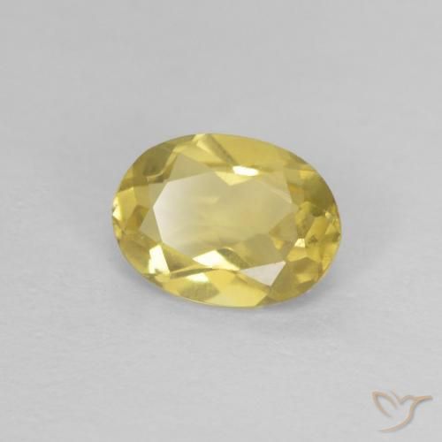 Berilo amarelo médio Natural 0.62ct, oval, VVS
