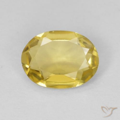 0.88ct Natural Amarelo claro Berilo, oval, VVS
