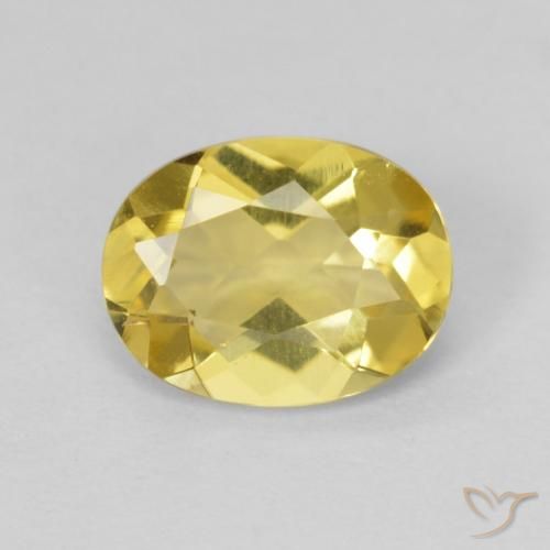 0.99ct Natural Amarelo claro Berilo, oval, VVS