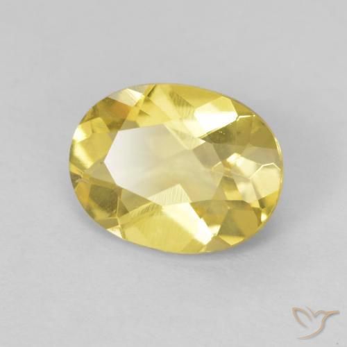 Berilo Amarelo claro Natural 0.99ct, oval, VVS