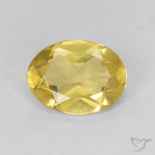 0.97ct Natural Luz amarela Berilo, oval, VVS