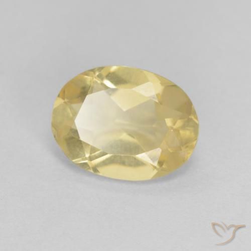 1.10ct Natural Amarelo Dijon muito claro Berilo, oval, VVS-VS