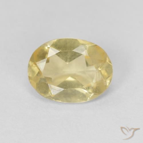 Berilo Amarelo Dijon muito claro Natural 1.10ct, oval, VVS-VS